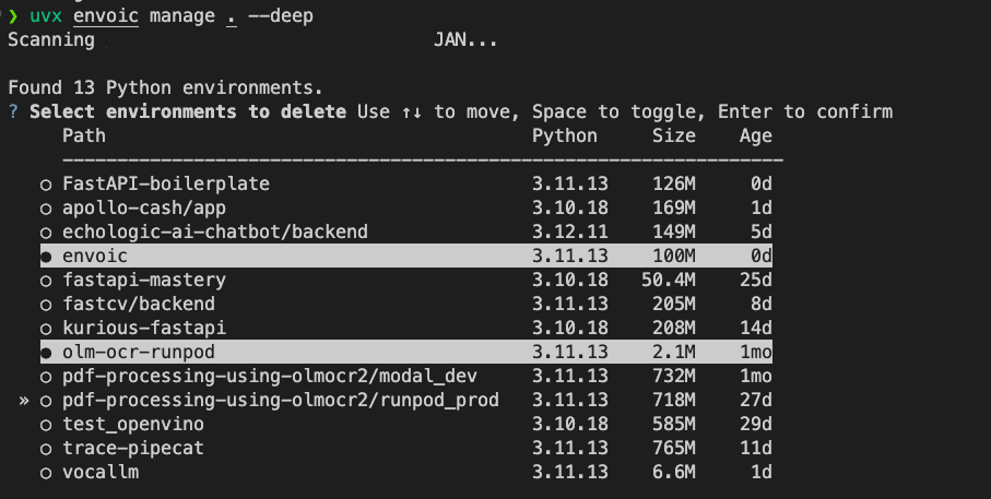 Manage command output